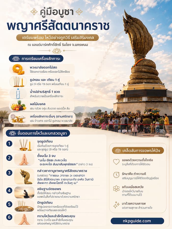 ไหว้พญาศรีสัตตนาคราช ริมแม่น้ำโขง นครพนม