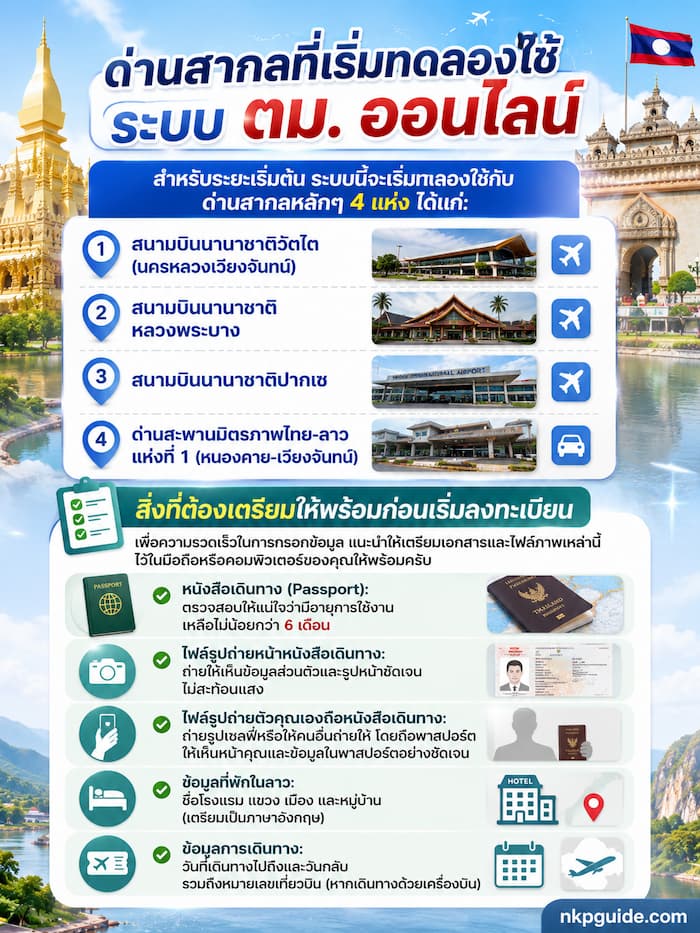 วิธีกรอกใบ ตม. ลาว ออนไลน์