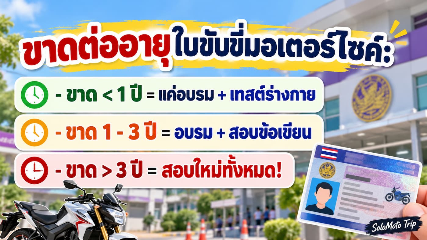 ต่อใบขับขี่มอเตอร์ไซค์