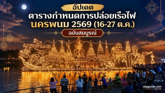 กำหนดการ ไหลเรือไฟ นครพนม 2569